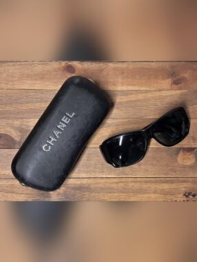 Authentic Chanel Acetate Crystal CC Sunglasses